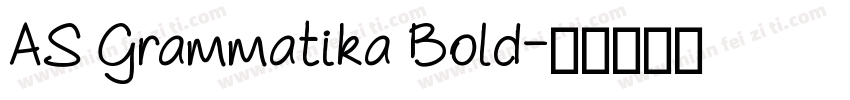 AS Grammatika Bold字体转换